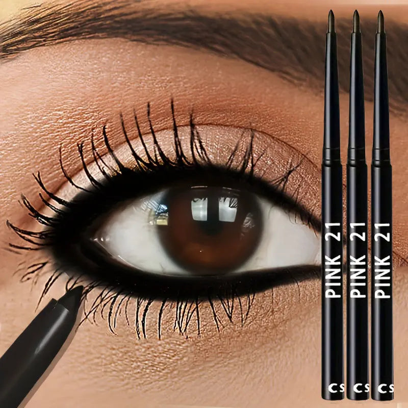 3pcs Waterproof Black Eyeliner Pencils-Smudge-Proof, Long-Lasting &Beginner-Friendly Eye Makeup - Maquilys 